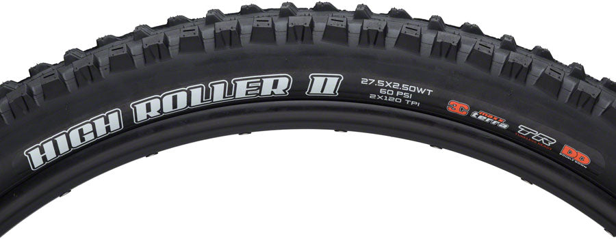 Maxxis High Roller II Tire - 27.5 x 2.6 Tubeless Folding BLK 3C MaxxTerra EXO Wide Trail Tires Maxxis   