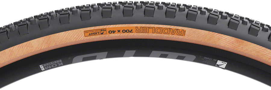 WTB Raddler Tire - 700 x 40 TCS Tubeless Folding BLK/Tan Light Fast Rolling Tires WTB   