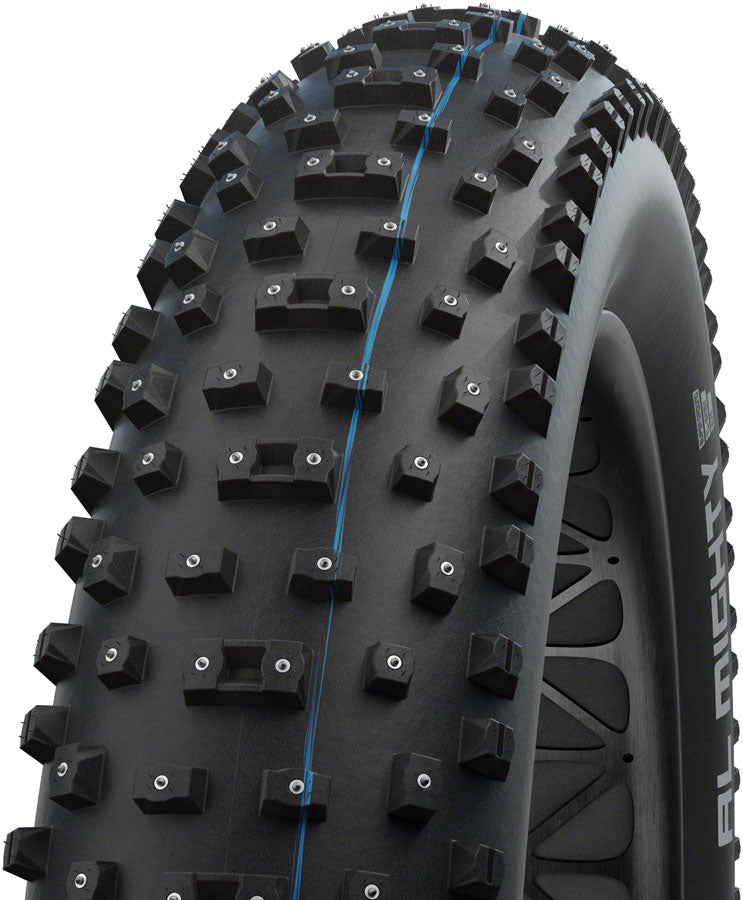 Schwalbe Al Mighty Tire - 26 x 4.8" Tubeless Folding BLK Evolution Line Addix Speed Grip Super Ground E-25 Studded Tires Schwalbe   