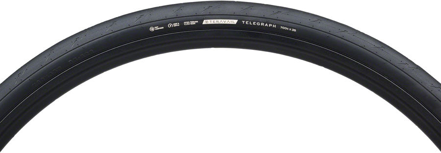 Teravail Telegraph Tire - 700 x 35 Tubeless Folding Black Light and Supple Tires Teravail   
