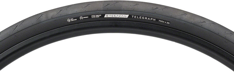 Teravail Telegraph Tire - 700 x 35 Tubeless Folding Black Durable Tires Teravail   