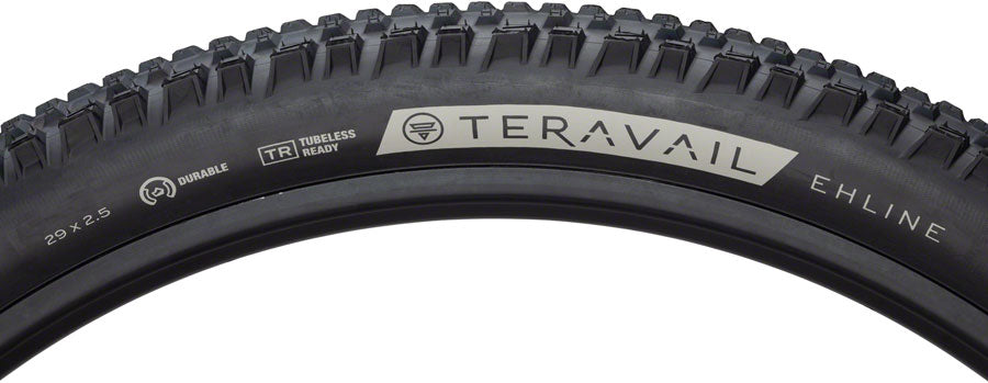 Teravail Ehline Tire - 29 x 2.5 Tubeless Folding Black Durable Fast Compound Tires Teravail   