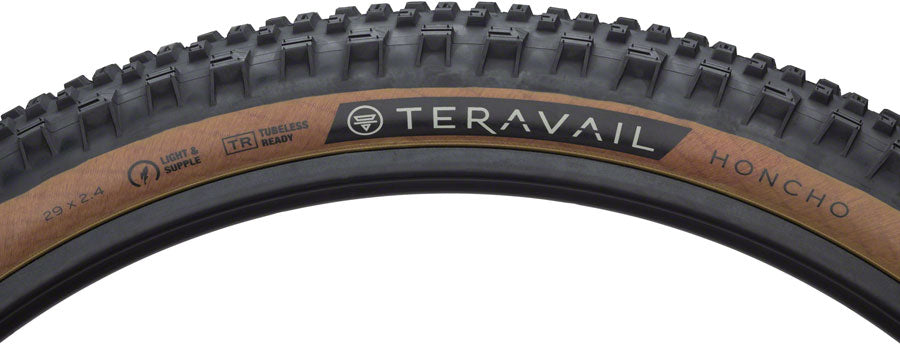 Teravail Honcho Tire - 29 x 2.4 Tubeless Folding Tan Light Supple Grip Compound Tires Teravail   