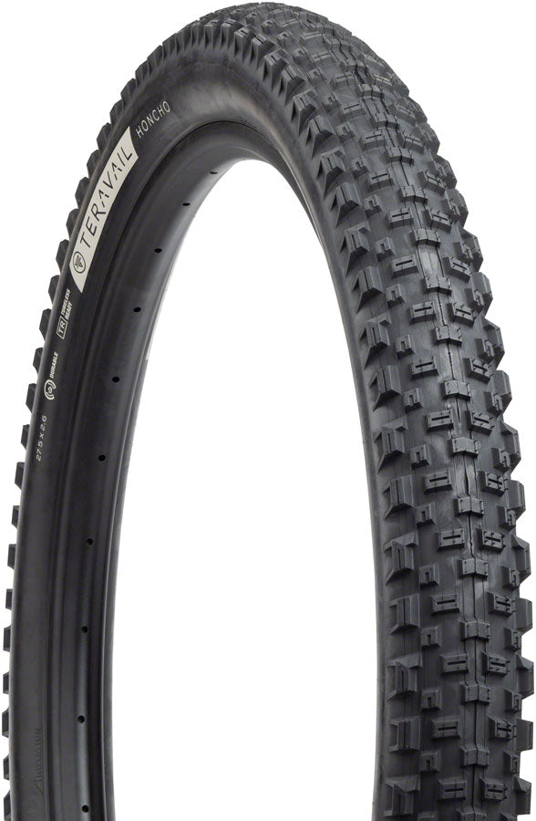 Teravail Honcho Tire - 27.5 x 2.6 Tubeless Folding BLK Light Supple Grip Compound Tires Teravail   