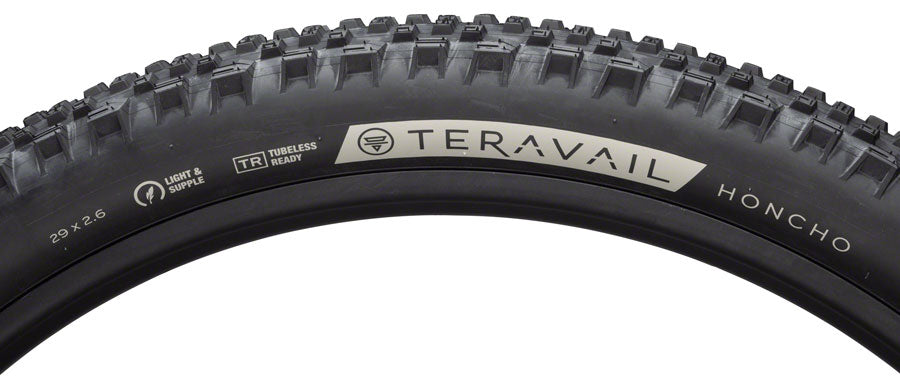 Teravail Honcho Tire - 29 x 2.6 Tubeless Folding BLK Light Supple Grip Compound Tires Teravail   