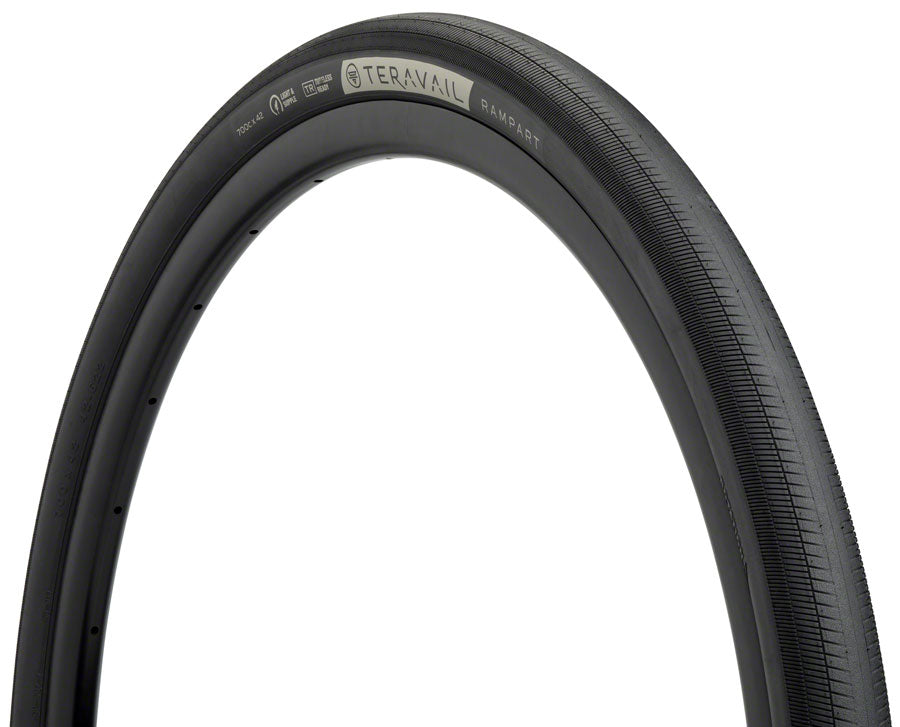 Teravail Rampart Tire - 700 x 42 Tubeless Folding BLK Light Supple Fast Compound Tires Teravail   