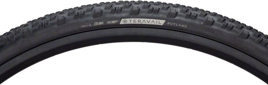 Teravail Rutland Tire - 700 x 38 Tubeless Folding BLK Durable Fast Compound Tires Teravail   