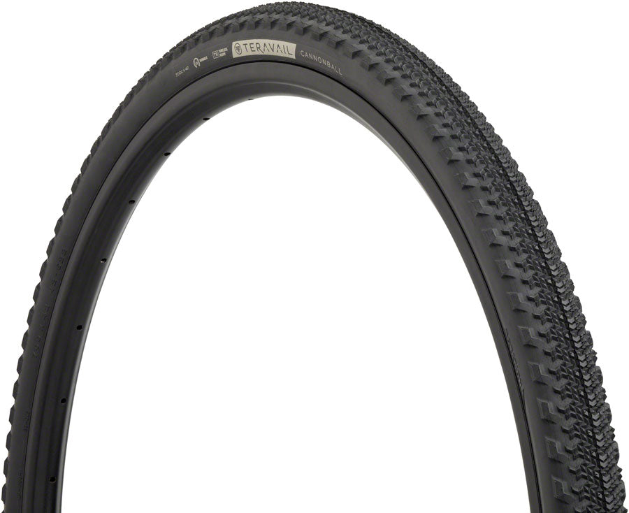 Teravail Cannonball Tire - 700 x 42 Tubeless Folding Black Light and Supple Tires Teravail   