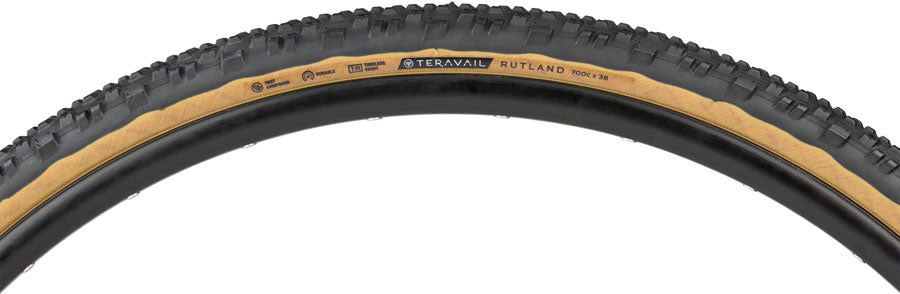 Teravail Rutland 700 x 38 Tubeless Folding Tan Durable Fast Compound Tires Teravail   