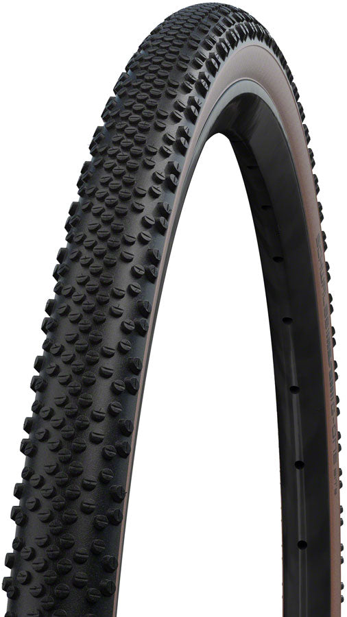 Schwalbe G-One Bite Tire - 700 x 38 Tubeless Folding BLK/Bronze Performance Line Race Guard Addix Tires Schwalbe   