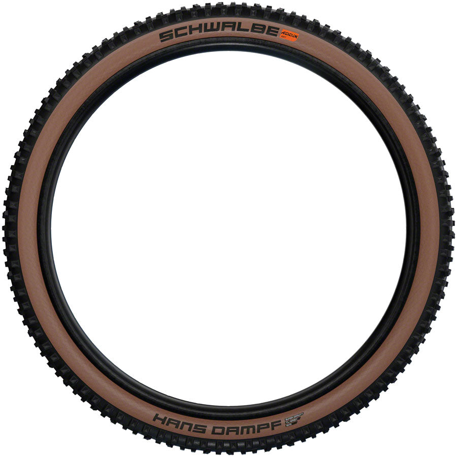 Schwalbe Hans Dampf Tire - 27.5 x 2.6 Tubeless Folding BLK/Bronze Evolution Line Super Trail Addix Soft Tires Schwalbe   