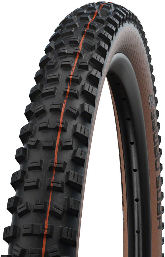 Schwalbe Hans Dampf Tire - 27.5 x 2.6 Tubeless Folding BLK/Bronze Evolution Line Super Trail Addix Soft Tires Schwalbe   