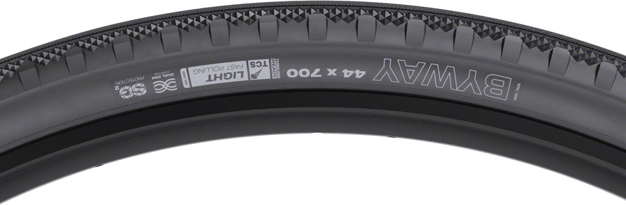 WTB Byway Tire - 700 x 44 TCS Tubeless Folding Black Light Fast Rolling SG2 Tires WTB   