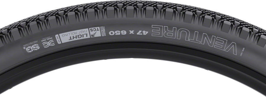WTB Venture Tire - 650b x 47 TCS Tubeless Folding BLK Light Fast Rolling SG2 Tires WTB   