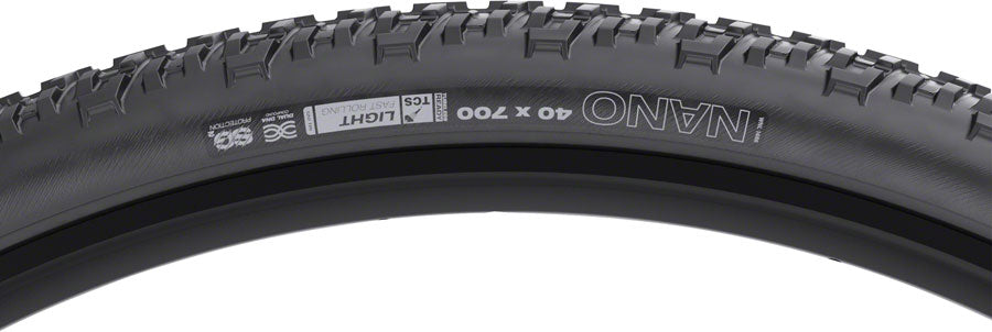 WTB Nano Tire - 700 x 40 TCS Tubeless Folding Black Light Fast Rolling SG2 Tires WTB   