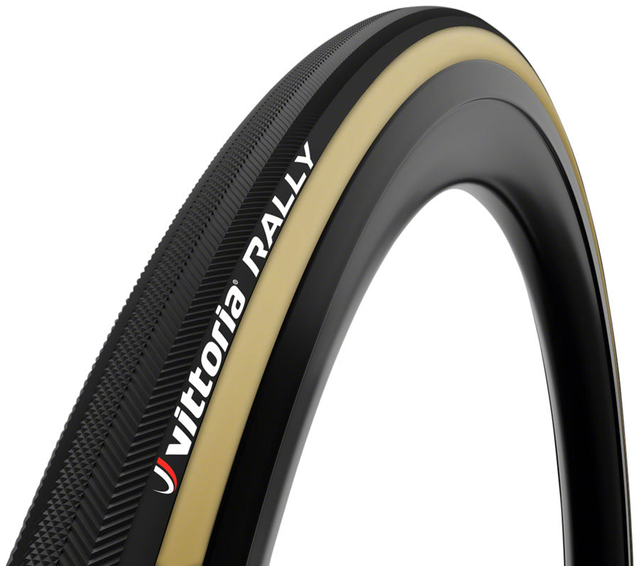 Vittoria Rally Tire - 700 x 25 Tubular Folding Black/Tan Tires Vittoria   