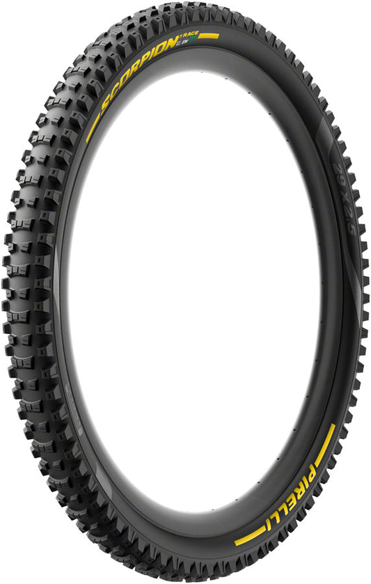 Pirelli Scorpion Race Enduro T Tire - 29 x 2.5 Tubeless Folding YLW Label DualWALL SmartEVO DH Tires Pirelli   