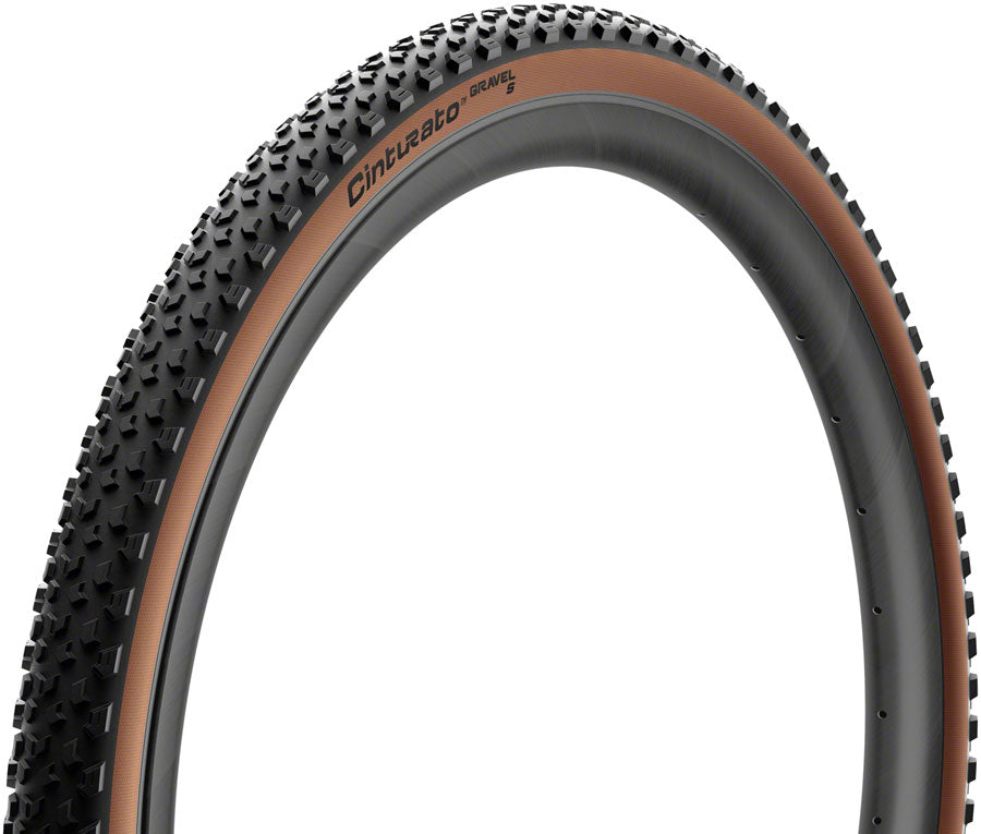 Pirelli Cinturato Gravel S Tire - 700 x 45 Tubeless Folding Black/Tan Tires Pirelli   