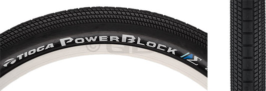 Tioga Powerblock S-Spec Tire - 20 x 1.6 Clincher Folding Black 120tpi Tires Tioga   