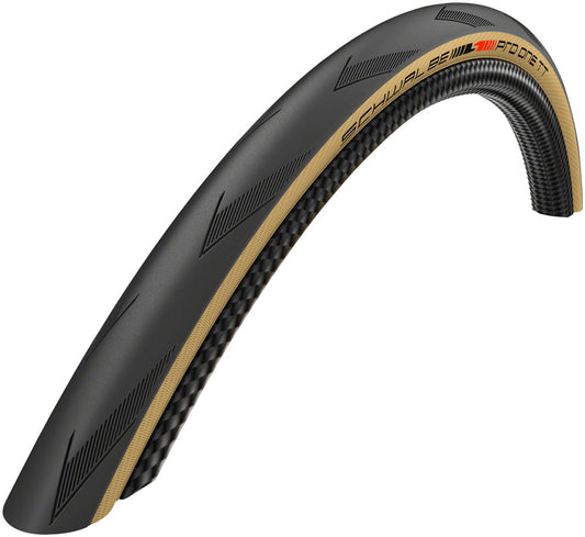 Schwalbe Pro One TT Tire - 700 x 28 Tubeless Folding BLK/Tan Evolution Line Addix Race Tires Schwalbe   