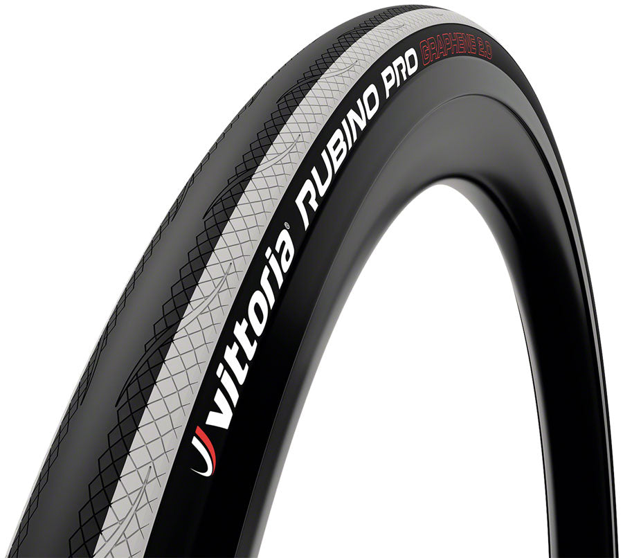 Vittoria Rubino IV Tire - 700 x 25 Clincher  Folding  Black/White 3C G2.0 Tires Vittoria   