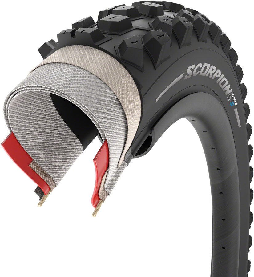 Pirelli Scorpion E-MTB S Tire - 29 x 2.6 Tubeless Folding Black Tires Pirelli   