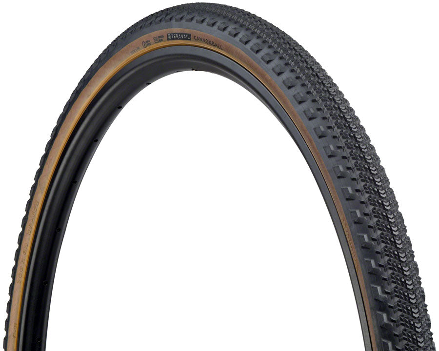 Teravail Cannonball Tire - 700 x 38 Tubeless Folding Tan Light and Supple Tires Teravail   