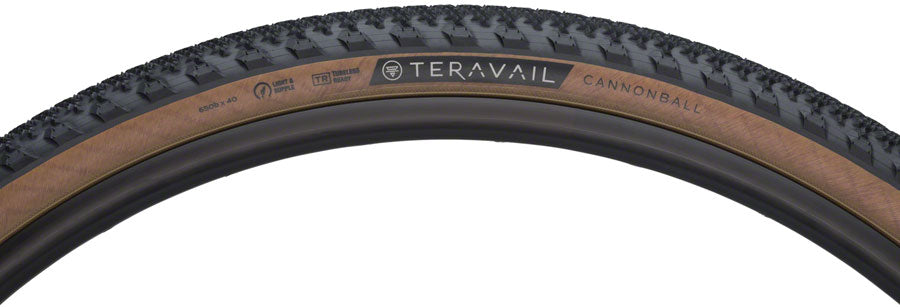 Teravail Cannonball Tire - 650b x 40 Tubeless Folding Tan Light and Supple Tires Teravail   