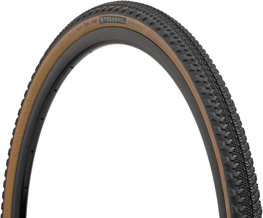 Teravail Cannonball Tire - 700 x 42 - Tubeless Folding Tan Durable Fast Compound Tires Teravail   