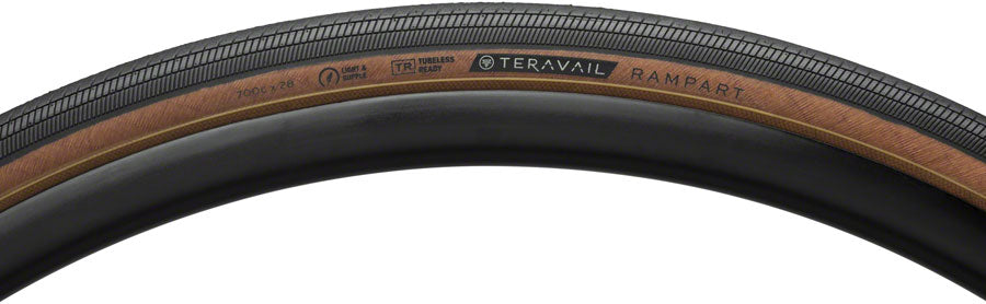 Teravail Rampart Tire - 700 x 28 Tubeless Folding Tan Light Supple Fast Compound Tires Teravail   