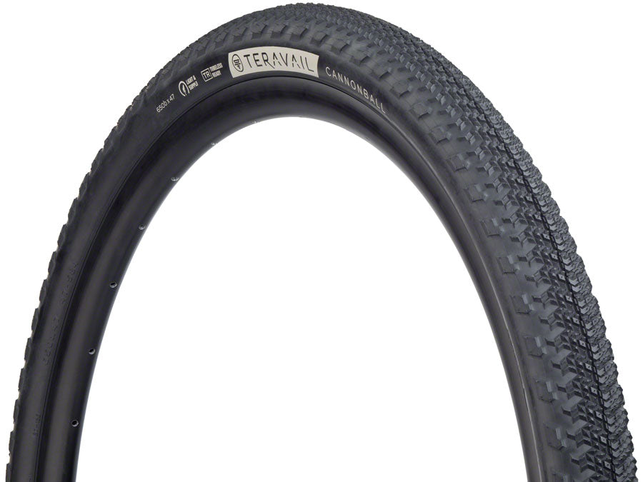 Teravail Cannonball Tire - 650b x 47 Tubeless Folding BLK Durable Fast Compound Tires Teravail   