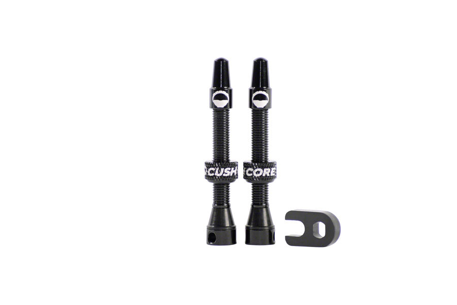 CushCore Valve Set - 44mm Black Tubeless Valves CushCore   