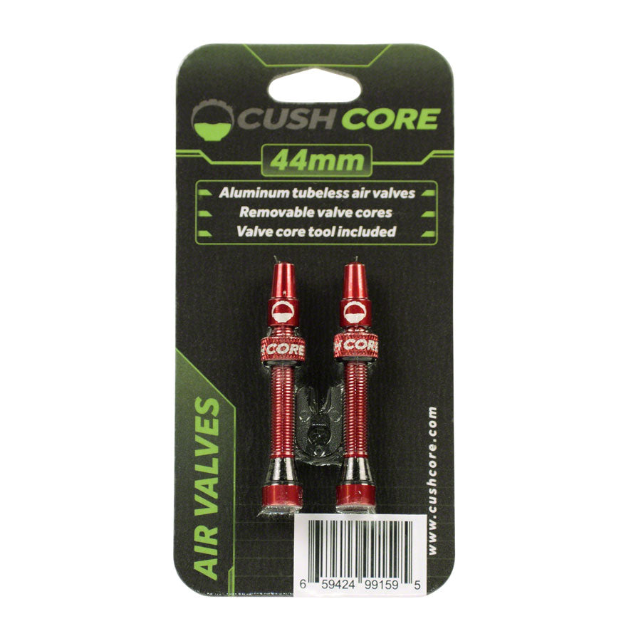 CushCore Valve Set - 44mm Red Tubeless Valves CushCore   