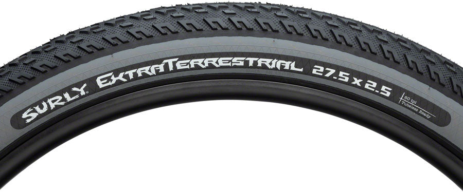 Surly ExtraTerrestrial Tire - 27.5 x 2.5 Tubeless Folding Black/Slate 60tpi Tires Surly   