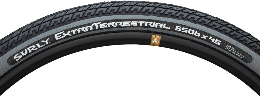 Surly ExtraTerrestrial Tire - 650b x 46 Tubeless Folding Black/Slate 60tpi Tires Surly   