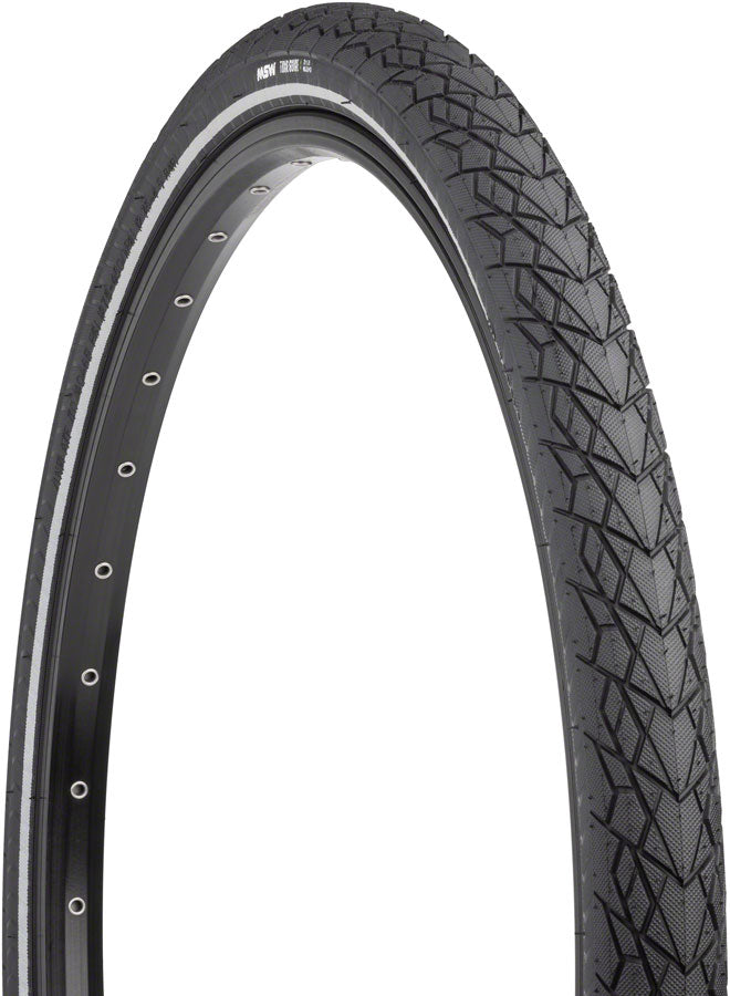 MSW Tour Guide Tire - 26 x 1.75 BLK Folding Wire Bead Puncture Protection Reflective Sidewall 33tpi Tires MSW   