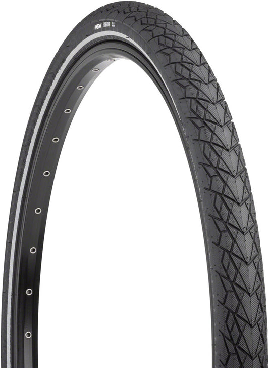 MSW Tour Guide Tire - 26 x 1.75 BLK Folding Wire Bead Puncture Protection Reflective Sidewall 33tpi Tires MSW   