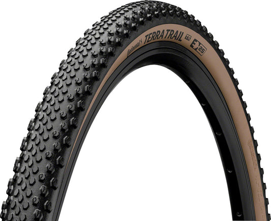 Continental Terra Trail Tire - 700 x 40 Tubeless Folding BLK/Brown PureGrip ShieldWall System E25 Tires Continental   