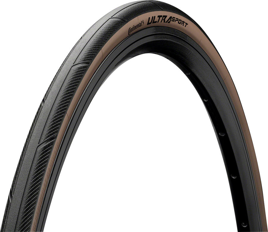 Continental Ultra Sport III Tire - 700 x 28 Clincher Folding BLK/Brown PureGrip Performance E25 Tires Continental   