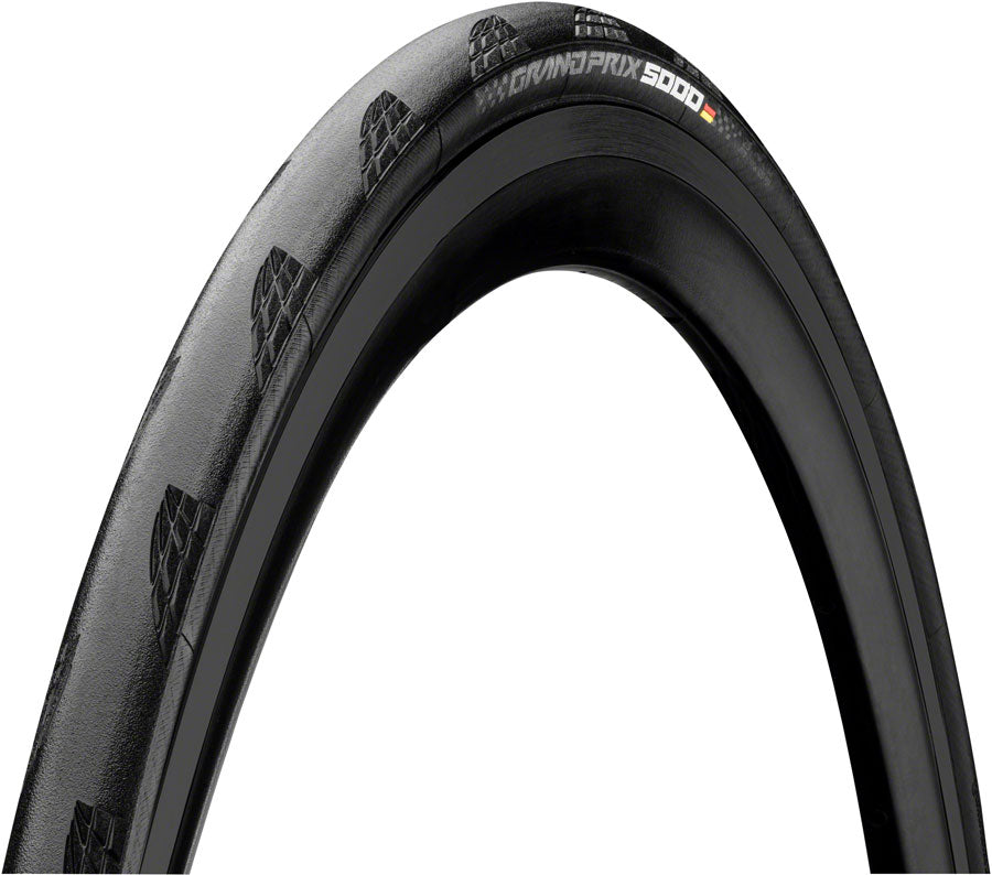 Continental Grand Prix 5000 Tire - 700 x 28 Clincher Folding BLK BLKChili Vectran Breaker LazerGrip ACT Tires Continental   