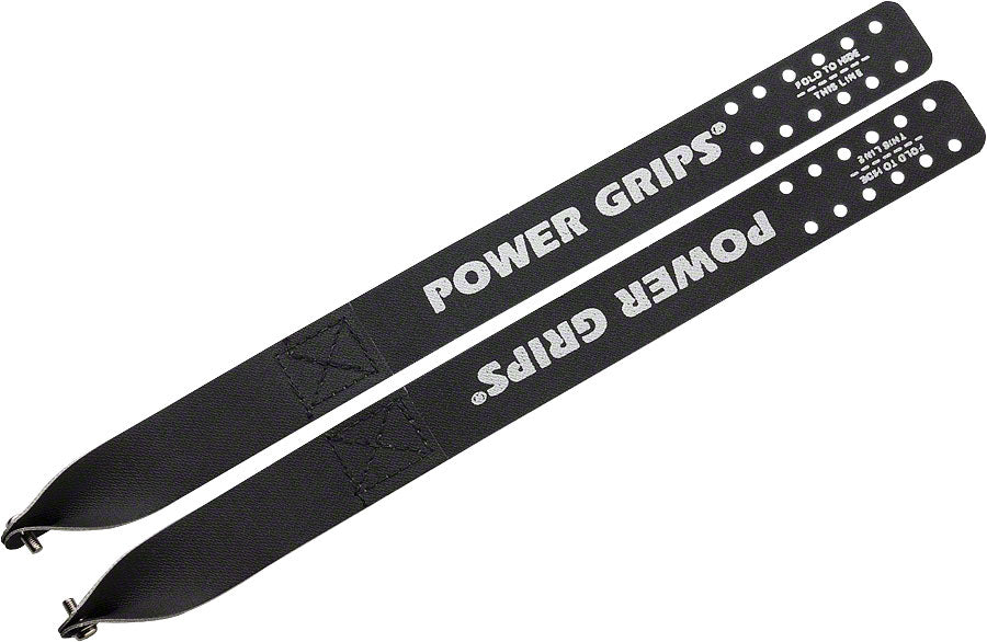 Power Grips Fixie Straps (375mm) with Hardware Black Toe Clip & Strap Power Grips   