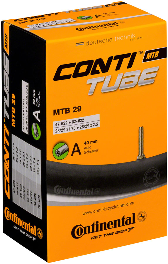 Continental Standard Tube - 29 x 1.75 - 2.5 40mm Schrader Valve Tube Continental   