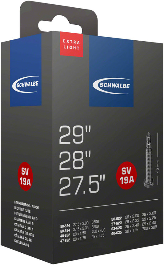 Schwalbe Extra Light Tube - 27.5 x 2.1 - 2.4 40mm Presta Valve Tube Schwalbe   