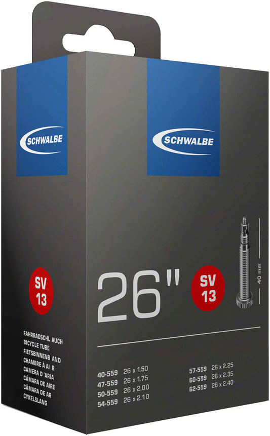 Schwalbe Standard Tube - 26 x 1.5 - 2.5 40mm Presta Valve Tube Schwalbe   