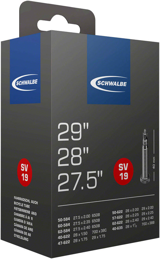 Schwalbe Standard Tube - 27.5 x 1.5 - 2.4 40mm Presta Valve Tube Schwalbe   