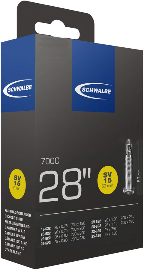 Schwalbe Standard Tube - 700 x 18 - 28mm 50mm Presta Valve Tube Schwalbe   