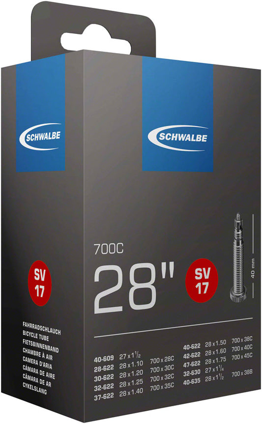 Schwalbe Standard Tube - 700 x 28 - 45mm 40mm Presta Valve Tube Schwalbe   