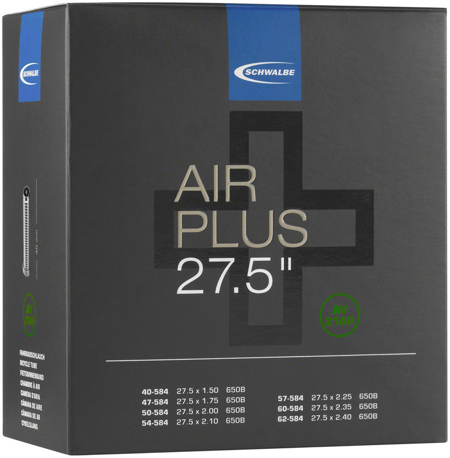 Schwalbe Air Plus Tube - 27.5 x 1.5 - 2.4 40mm Schrader Valve Tube Schwalbe   