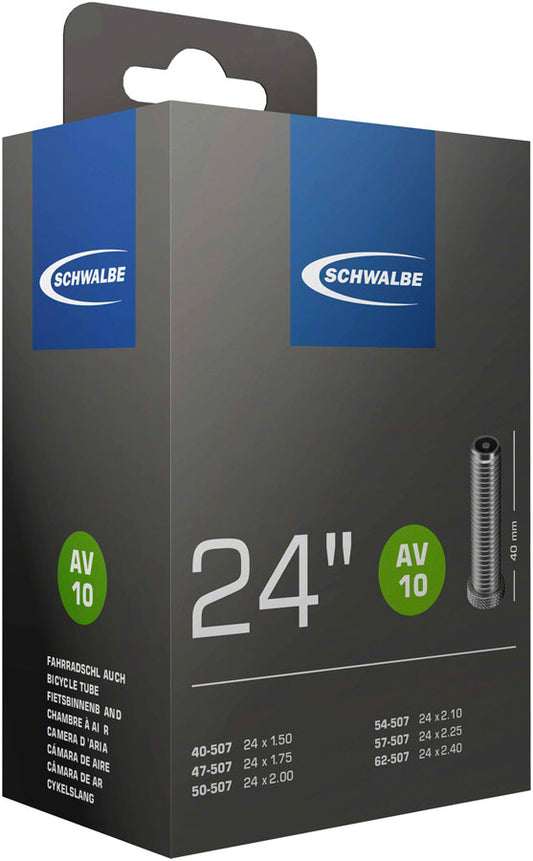 Schwalbe Standard Tube - 24 x 1.5 - 2.5 40mm Schrader Valve Tube Schwalbe   