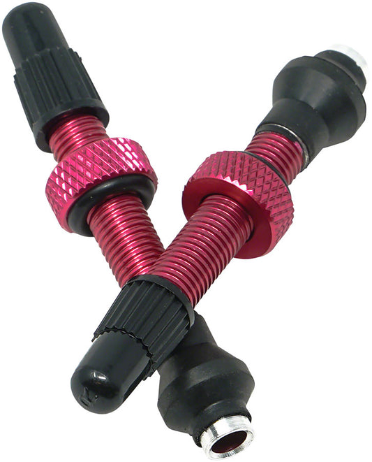 Industry Nine Tubeless Valves - 40mm Pink Pair Tubeless Valves Industry Nine   